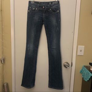 Miss Me snowflake boot cut jeans